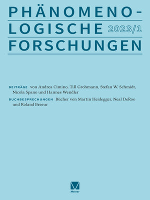 cover image of Phänomenologische Forschungen 2023-1